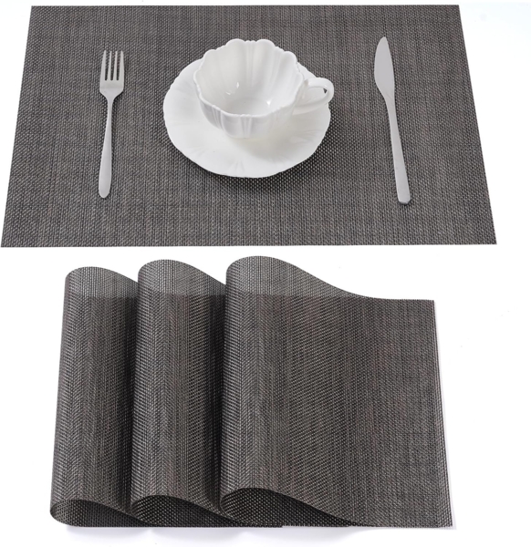 Simurq Platzset - Tischsets Abwaschbar / Rutschfest und Waschbar, (Platzdeckchen in 45x30 cm - Tischunterlage -, 4-St, Set mit 4 oder 6 Tischsets), Tischuntersetzer für Esszimmer und Küche