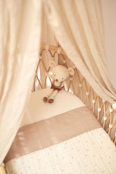 Jollein Bettlaken Kinderbett - Slub Nougat - 120x150 cm - 100% Baumwolle - Oeko-TEX Zertifiziert - Leinen Look - Beige Bild 4