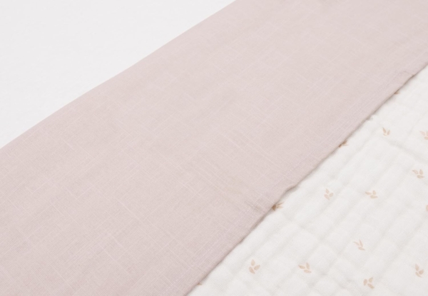 Jollein Bettlaken Kinderbett - Slub Nougat - 120x150 cm - 100% Baumwolle - Oeko-TEX Zertifiziert - Leinen Look - Beige Bild 3