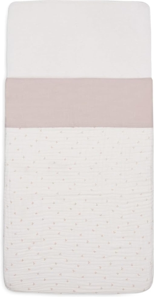 Jollein Bettlaken Kinderbett - Slub Nougat - 120x150 cm - 100% Baumwolle - Oeko-TEX Zertifiziert - Leinen Look - Beige Bild 1