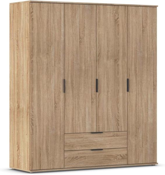 rauch Drehtürenschrank Kleiderschrank Schrank Garderobe Wäscheschrank ESSEA in 2 Breiten mit 2 Schubladen, in schlichtem Design, moderne Griffe MADE IN GERMANY