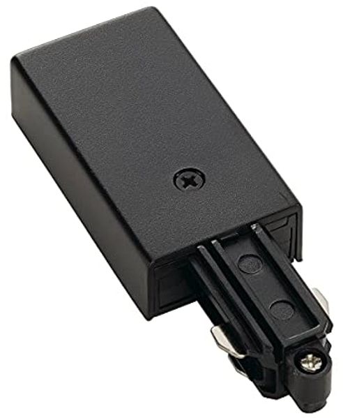 SLV Einspeiser für 1-Phasen HV-Stromschiene, Aufbauversion schwarz, Erde links - 1 Phasen Stromschienen 230V