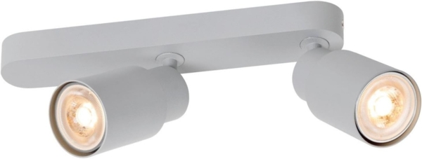 SLV PURI 2.0 Tube, Wand- und Deckenaufbauleuchte, asymmetrisch, 2 x max. 6W GU10, grau - Wand- und Deckenleuchten