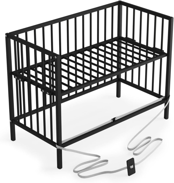 Baby Beistellbett Dreamy 60x120 cm - BLACK EDITION - 4 in 1 mit Umbauseite