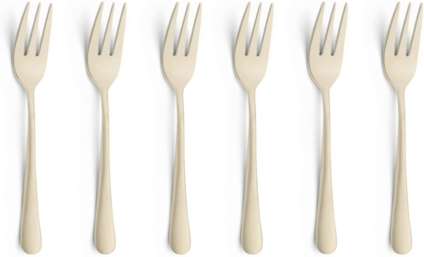 Amefa AUSTIN Kuchengabel Set 6-teilig PVD champagner mattiert