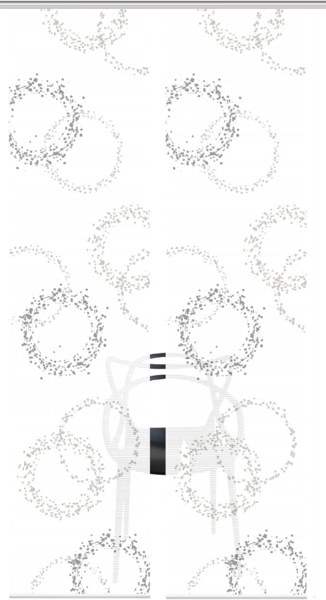 Vision S Schiebegardine AINUR (1 St), Paneelwagen, halbtransparent, Schiebevorhang digitalbedruckt AINUR