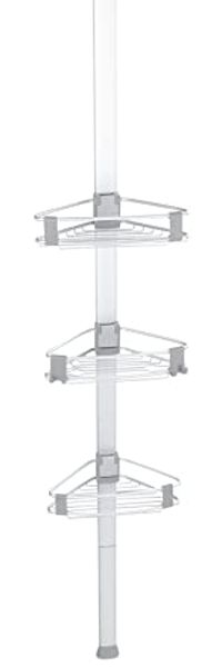 WENKO PURIO Dusch Eckablage, Chrom, 3 Etagen, Aluminium