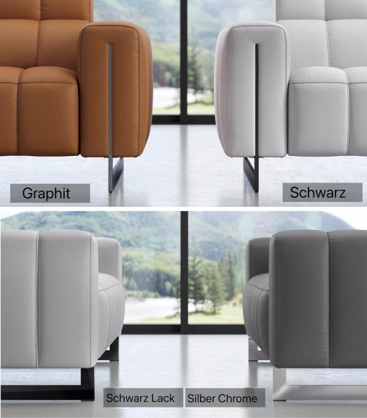 Sofanella Wohnlandschaft Veneto Stoff Ecksofa Couch in Hellgrau M: 306 x 281 Breite x 101 Tiefe Bild 4