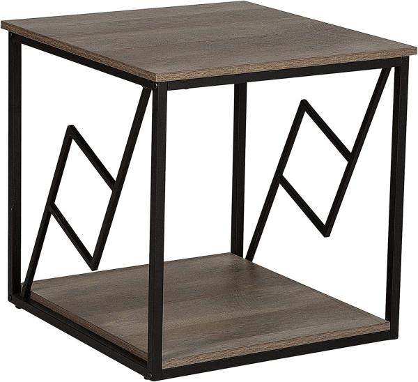 Beistelltisch dunkler Holzfarbton quadratisch 56 x 56 cm FORRES