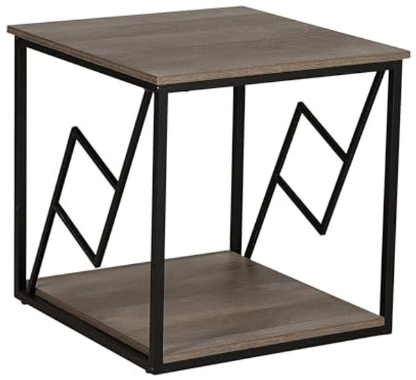 Beistelltisch dunkler Holzfarbton quadratisch 56x56 cm FORRES