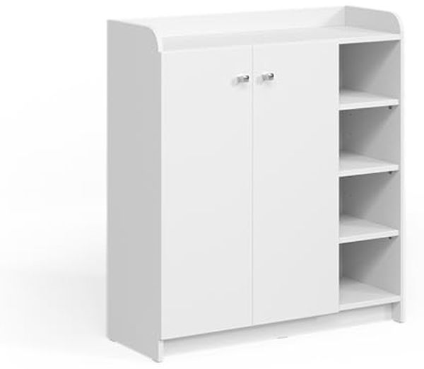 Schuhschrank Moritz Weiß 83 x 91.4 cm mit 2 Türen Vicco