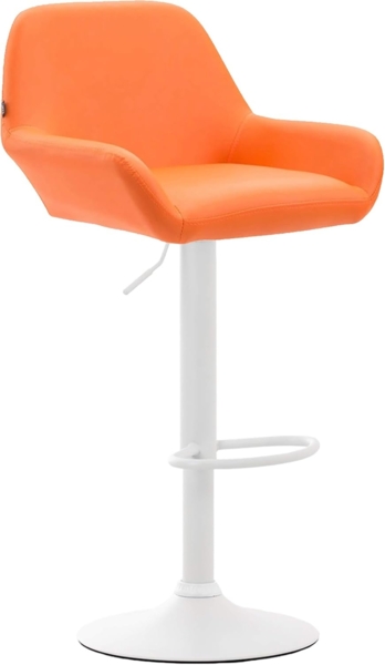 Barhocker Braga Kunstleder weiß orange