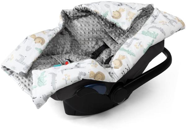 Einschlagdecke Decke für Babyschale - universal - Fußsack - Tierwelt Design, Navaris