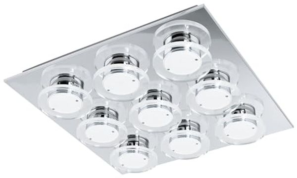 Eglo 94487 LED Deckenleuchte CISTERNO chrom, LED max. 9X4,5W, 47x47 cm