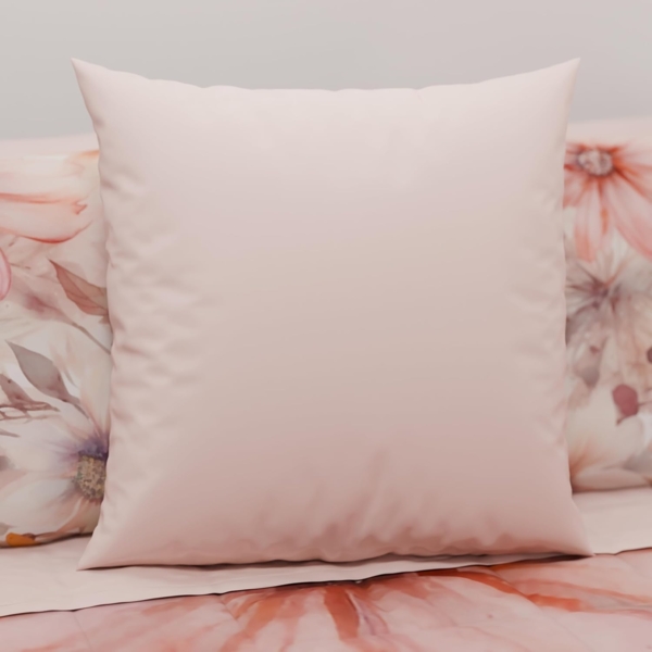 PETTI Artigiani Italiani – 2er-Set Kissenbezüge 65x65 cm aus Mikrofaser, Zierkissenbezüge für Schlafzimmer & Sofa, Uni Hellpuderrosa, 100 % Made in Italy Bild 2