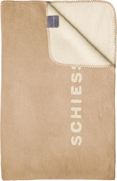 Schiesser Kuscheldecke Klara aus superweichem Baumwollmix, Farbe:Beige und Creme, Größe:150x200 cm