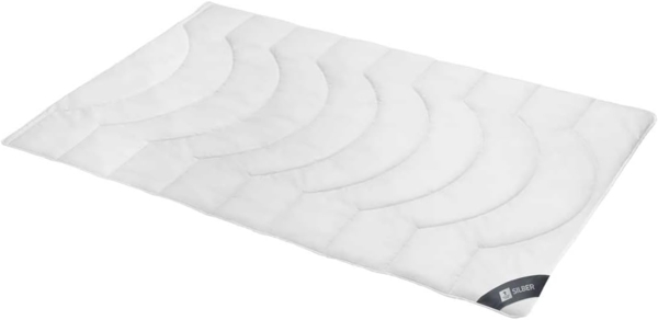 SPESSARTTRAUM Baumwollbettdecke Silber, hergestellt in Deutschland, allergikerfreundlich