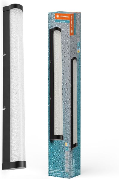 LEDVANCE Orbis Röhren-Blasenglas 60 cm, klickbar, CCT-dimmbar, IP44, schwarz