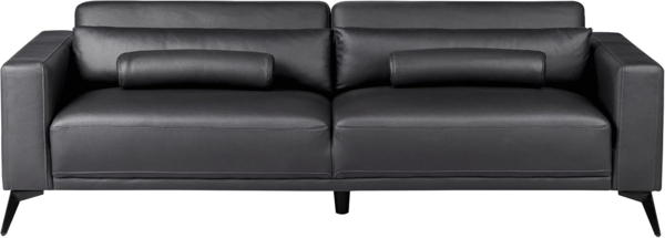 3-Sitzer Sofa Kunstleder schwarz ANGE