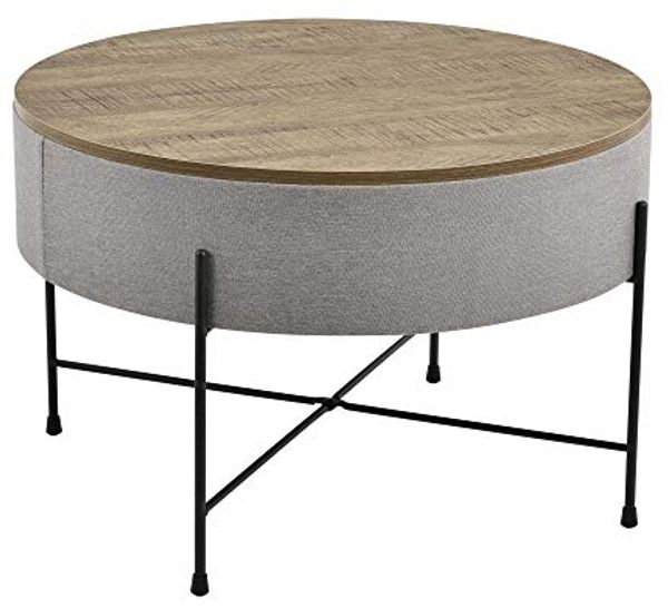 Couchtisch Tauranga Rund Wallnussoptik/Grau en. casa