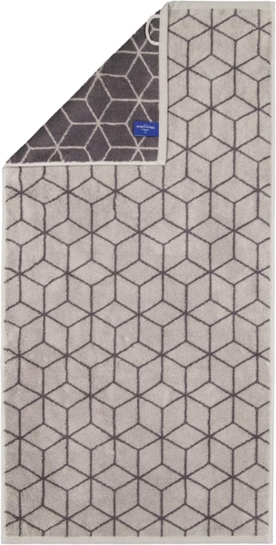 Villeroy & Boch Duschtuch - Carré, Walkfrottier, gemustert, Handtuch, Baumwolle Grau 80x150 cm