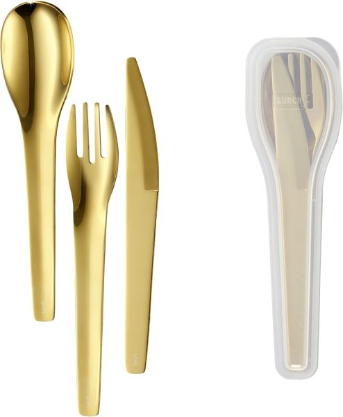 Lurch Besteck-Set To-Go Edelstahl/Gold mit Aufbewahrungsbox