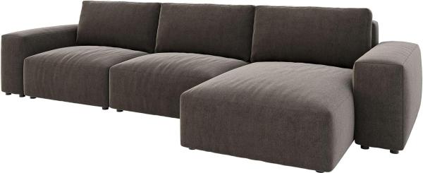 Ecksofa Lanzo L 360x160 cm Mikrofaser Khakibraun Recamiere variabel