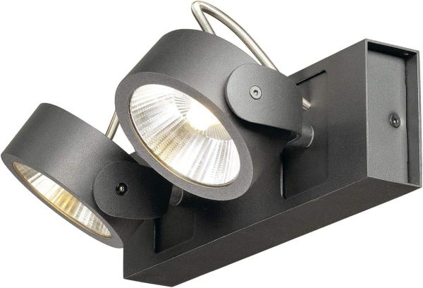 SLV No. 1000129 KALU LED 2 Wand- und Deckenleuchte schwarz 3000K 60°