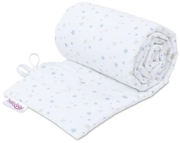 babybay Nestchen Piqué passend für Modell Boxspring XXL, weiß Sternemix sand/azurblau