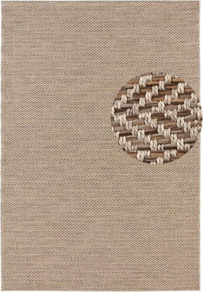 In- & Outdoor Teppich Caen Naturbraun - 160x230x0,6cm