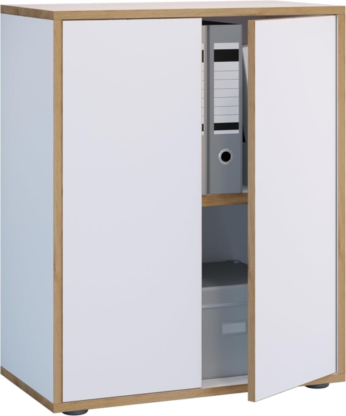 VCM Büroschrank Salia 920720 Weiß H. 74 x B. 60 x T. 33 cm