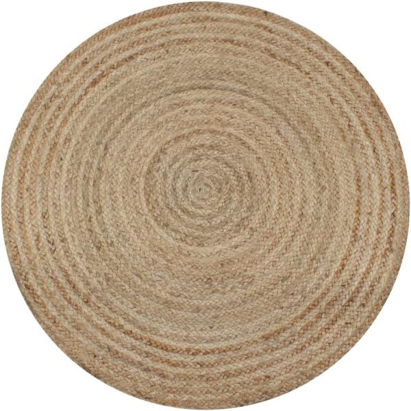 vidaXL Teppich Jute Geflochten 120 cm Rund 245337