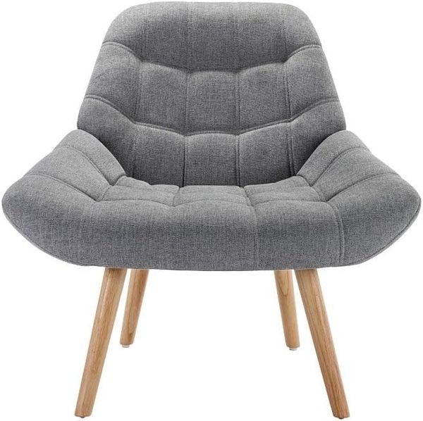 Vente-unique - Sessel - Stoff - Grau - LUOSTO Bild 3