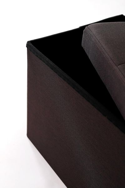 dibea Sitzbank mit Klappdeckel, Leinen 76 x 38 x 38 cm braun Bild 6