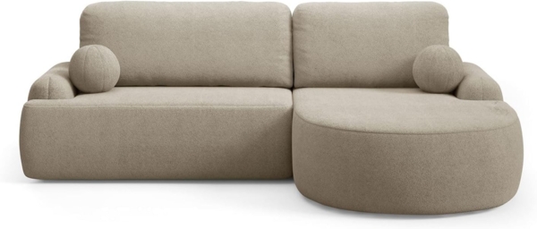 Lookway Ecksofa CLEO Rundes Ecksofa mit Schlaffunktion und Bettkasten, mit Bettfunktion und Bettkasten