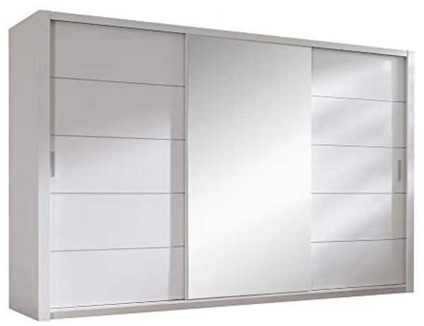 Ordu - Kleiderschrank/Schwebetürenschrank in Matt mit Spiegel