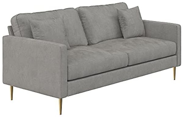 CosmoLiving by Cosmopolitan 3-Sitzer Highland, 1 Teile, pflegeleichter Veloursbezug, Sitz und Rücken gepolstert, Sitzhöhe 46cm