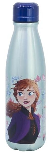Disney Frozen Trinkflasche Aluminium, 600 ml, mit Sicherheitsverschluss