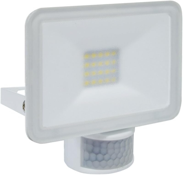 LED Flutlichtstrahler mit Bewegungsmelder 110 ° x 6m - 10Watt - IP54 in weiß Bild 1