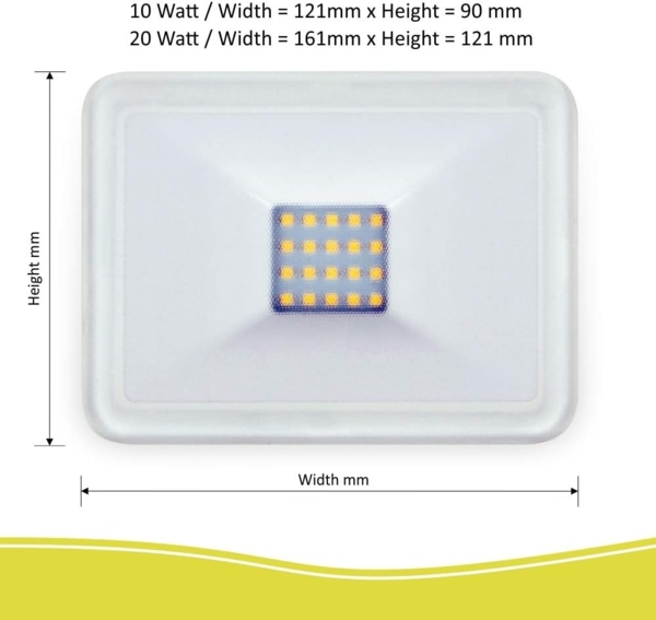 LED Flutlichtstrahler mit Bewegungsmelder 110 ° x 6m - 10Watt - IP54 in weiß Bild 4