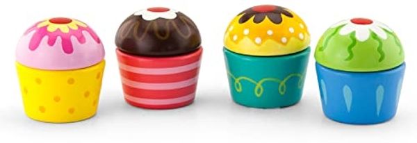 VIGA - Cupcakes aus Holz zum beliebigen Kombinieren