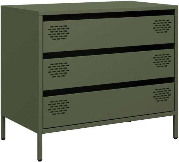 Sideboard Olivgrün 68x39x58,5 cm Kaltgewalzter Stahl 851296