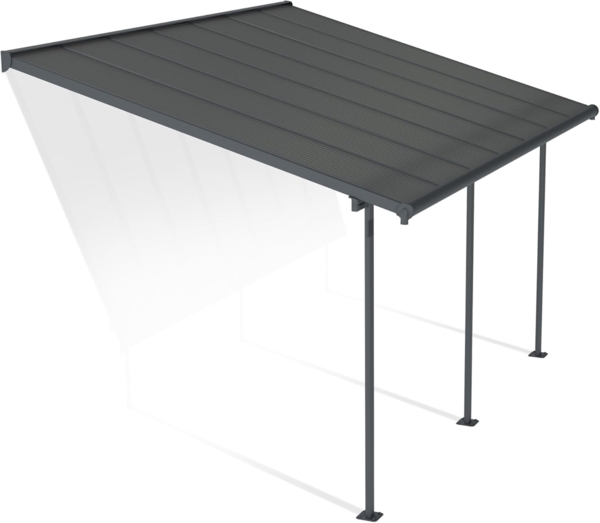 Palram Capri Terrassenüberdachung, Terrassendach, Balkondach, grau bronze, 299X434 cm