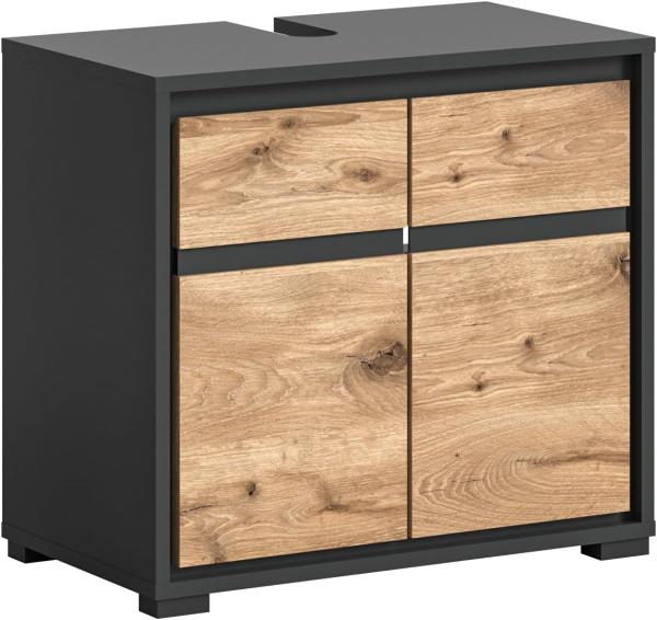 Waschtischschrank Jaru - Anthrazit / Nox Oak