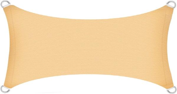 Sonnenschutzsegel Schattenspender Sonnensegel 4 x 6 m HDPE beige Rechteck Segel