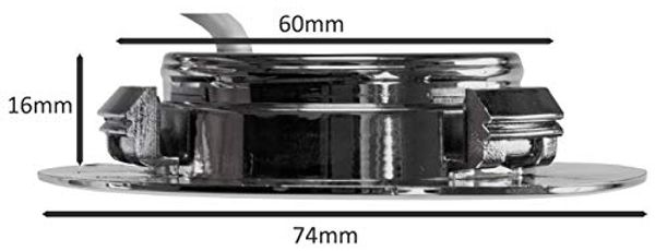 ChiliTec LED Einbauleuchte Treppenlicht - Stufenleicht für Unterputz Dosen - 2Watt 150Lumen - für 60mm UP-Dosen - 230V Stufenbeleuchtung Licht Weiß Bild 3