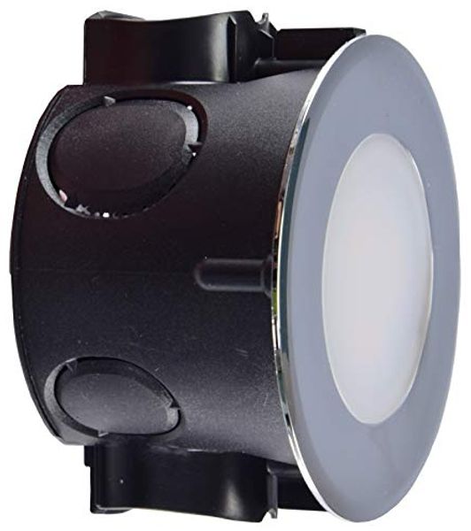 ChiliTec LED Einbauleuchte Treppenlicht - Stufenleicht für Unterputz Dosen - 2Watt 150Lumen - für 60mm UP-Dosen - 230V Stufenbeleuchtung Licht Weiß Bild 4