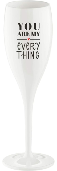 Koziol Sektglas Cheers No. 1 You Are My Everything, Kunststoff, Cotton White, 100 ml, 3917525