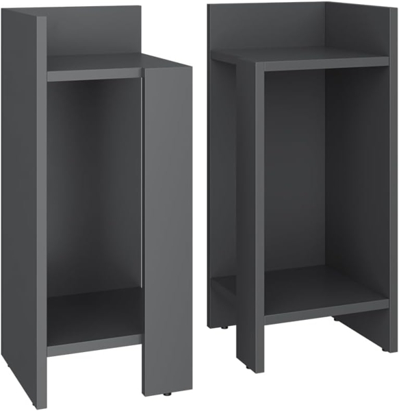 Nachttisch Lenar Anthrazit 2er-Set Vicco