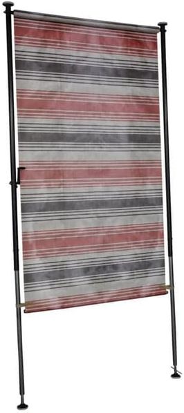 Angerer Freizeitmöbel GmbH Balkonsichtschutz Standard - Senkrechtmarkise für Sicht- und Sonnenschutz - Montage ohne Bohren und Dübeln - ideale Balkonmarkise für Mietwohnungen (Rost-Braun, 120 cm)